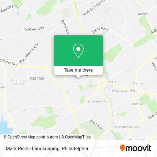 Mark Piselli Landscaping map