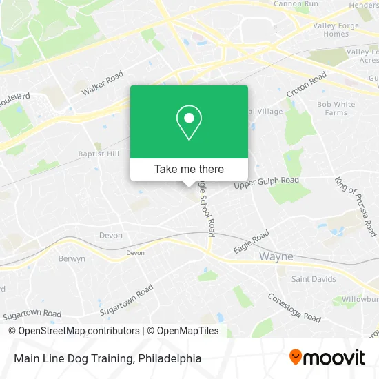 Main Line Dog Training map