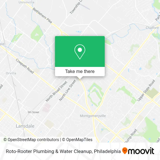Roto-Rooter Plumbing & Water Cleanup map