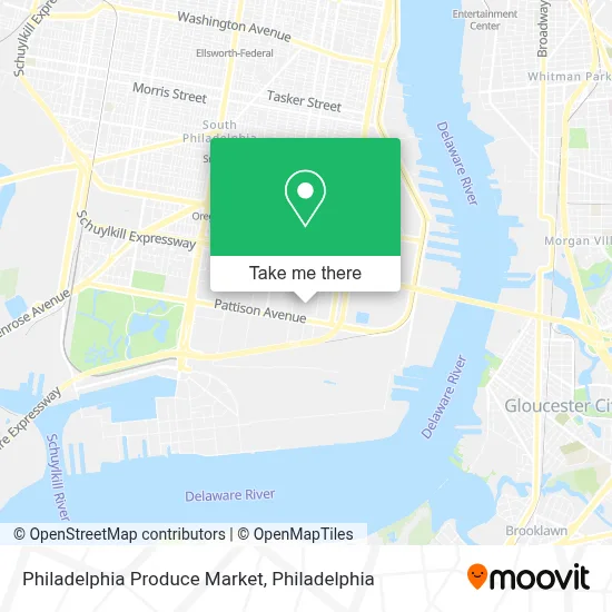 Philadelphia Produce Market map