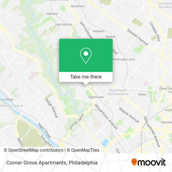 Corner Grove Apartments map