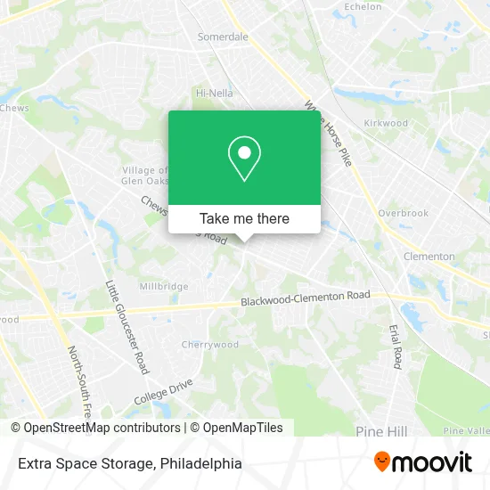 Extra Space Storage map