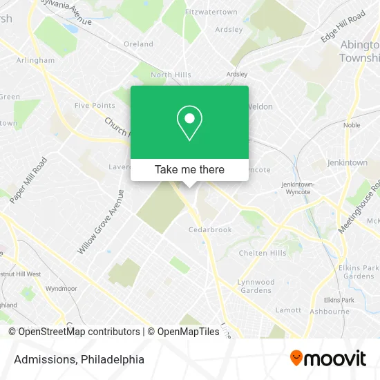 Admissions map