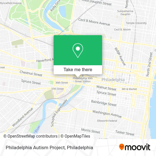 Philadelphia Autism Project map