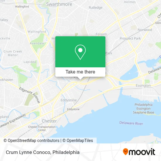 Crum Lynne Conoco map