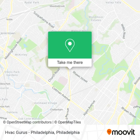 Hvac Gurus - Philadelphia map