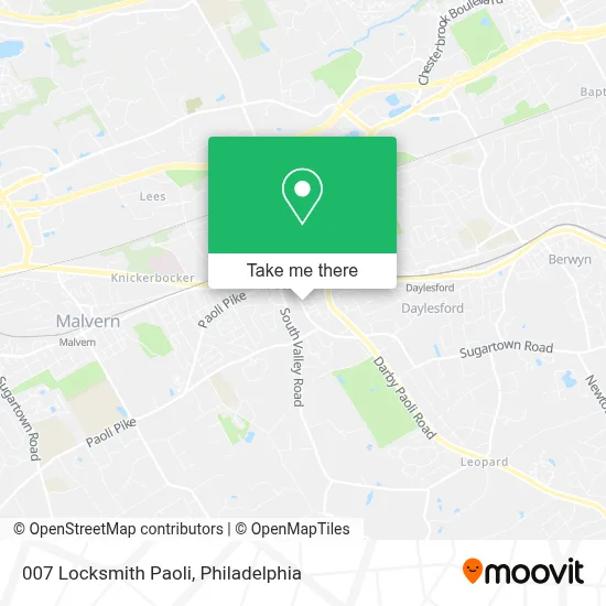 007 Locksmith Paoli map