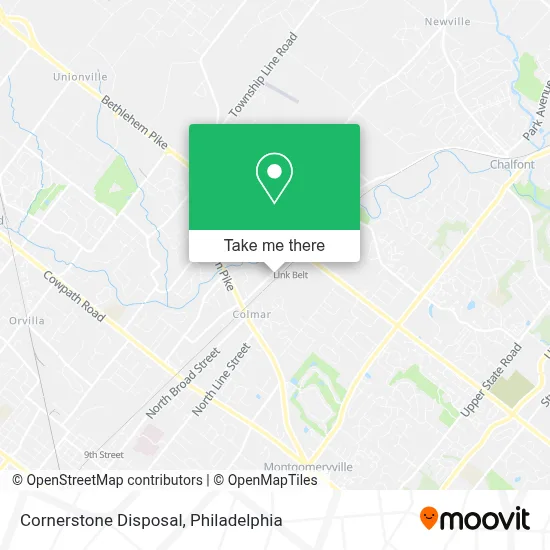 Cornerstone Disposal map