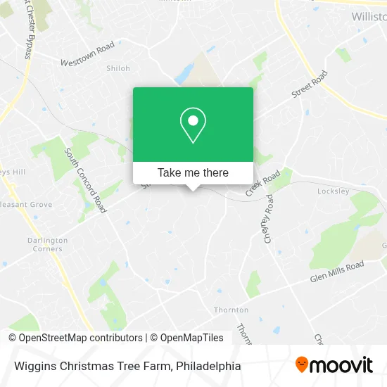 Wiggins Christmas Tree Farm map