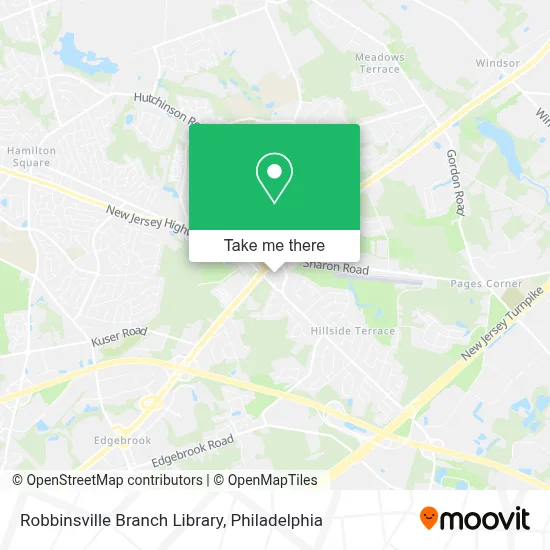 Robbinsville Branch Library map
