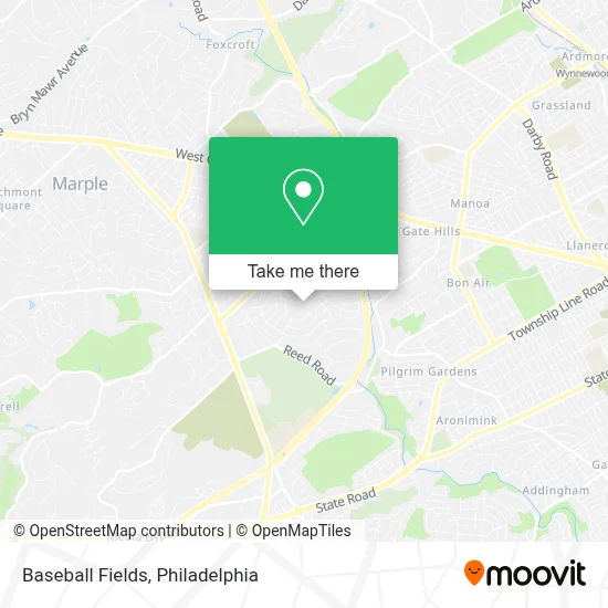 Baseball Fields map