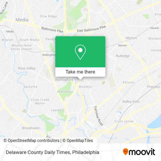 Delaware County Daily Times map