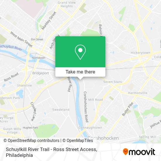 Schuylkill River Trail - Ross Street Access map
