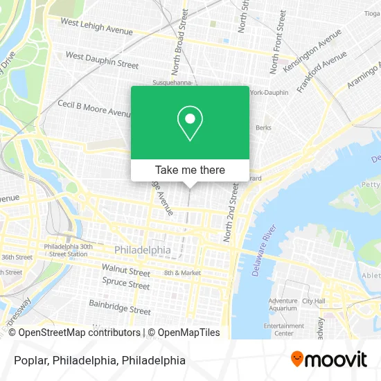 Poplar, Philadelphia map