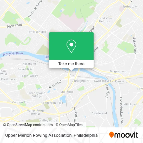 Upper Merion Rowing Association map