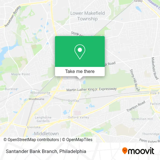 Santander Bank Branch map