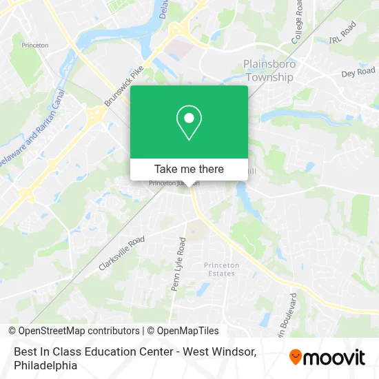 Best In Class Education Center - West Windsor map