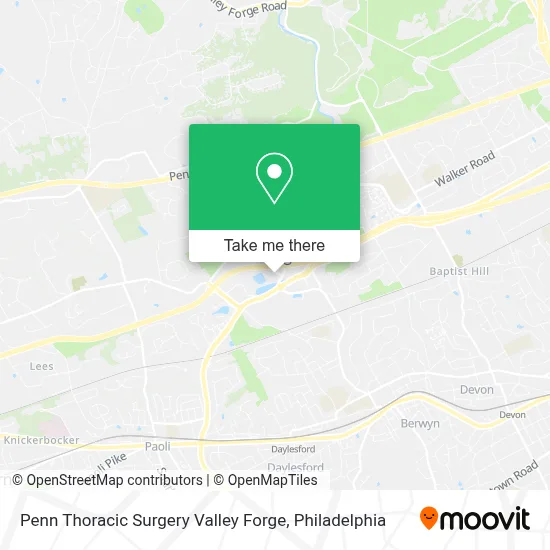 Penn Thoracic Surgery Valley Forge map