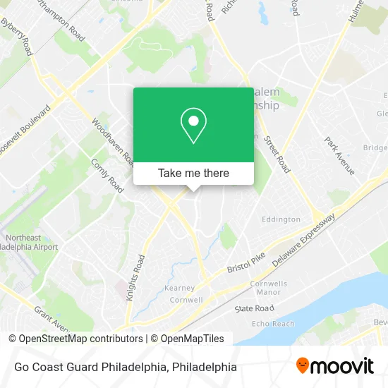 Go Coast Guard Philadelphia map