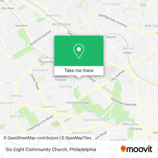 Six Eight Community Church map