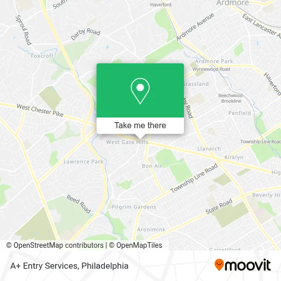 A+ Entry Services map