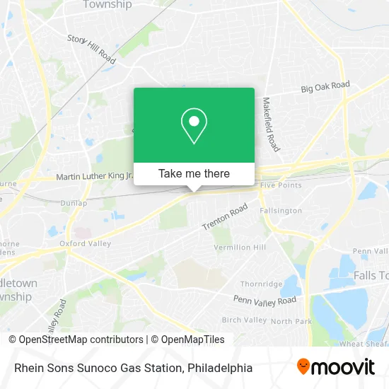 Rhein Sons Sunoco Gas Station map