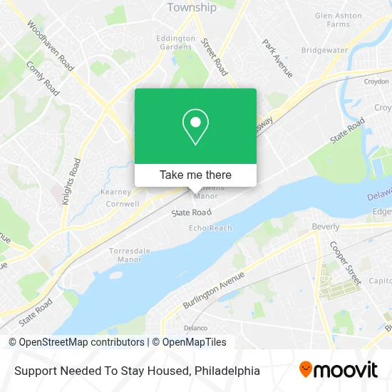 Support Needed To Stay Housed map