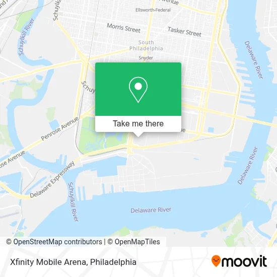 Xfinity Mobile Arena map