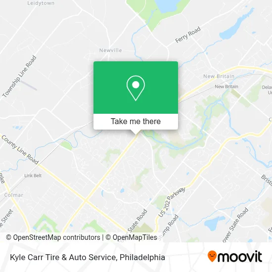 Kyle Carr Tire & Auto Service map