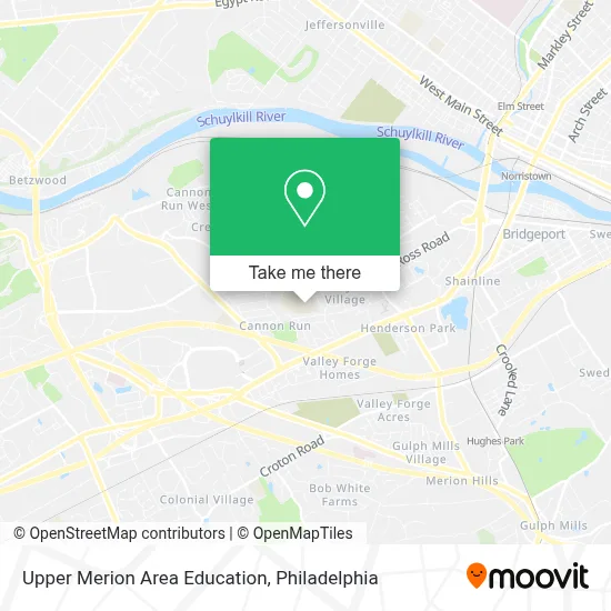 Upper Merion Area Education map