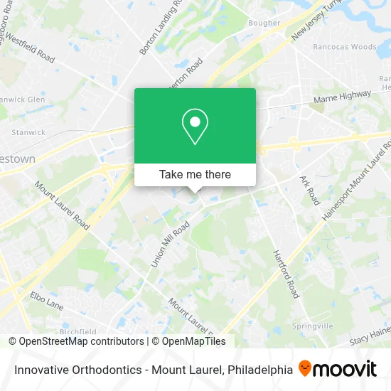 Innovative Orthodontics - Mount Laurel map