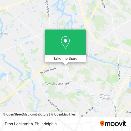 Pros Locksmith map