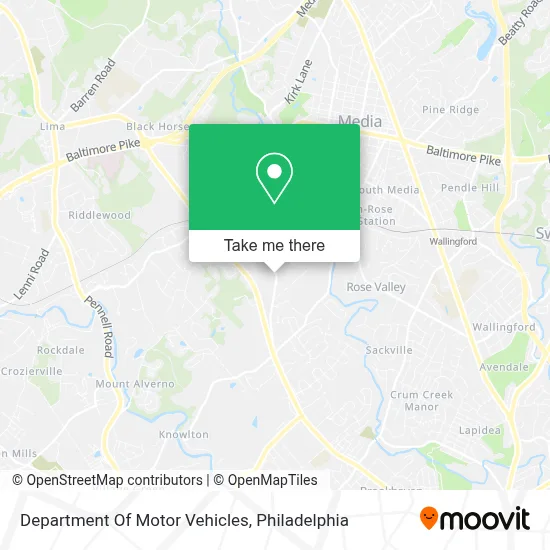 Department Of Motor Vehicles map