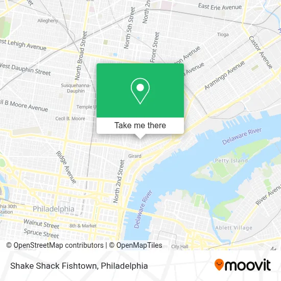 Shake Shack Fishtown map