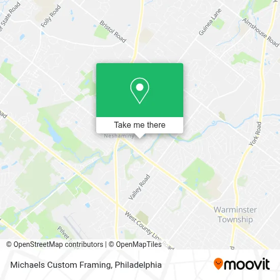 Michaels Custom Framing map
