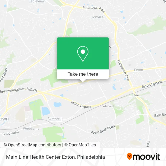 Main Line Health Center Exton map