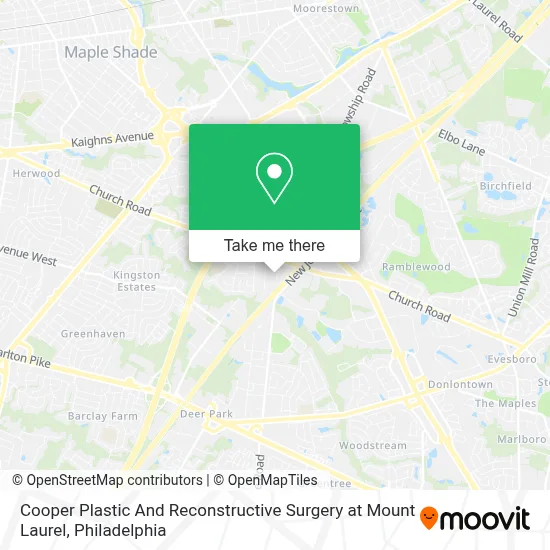 Cooper Plastic And Reconstructive Surgery at Mount Laurel map