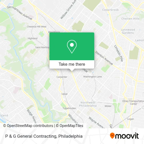 P & G General Contracting map