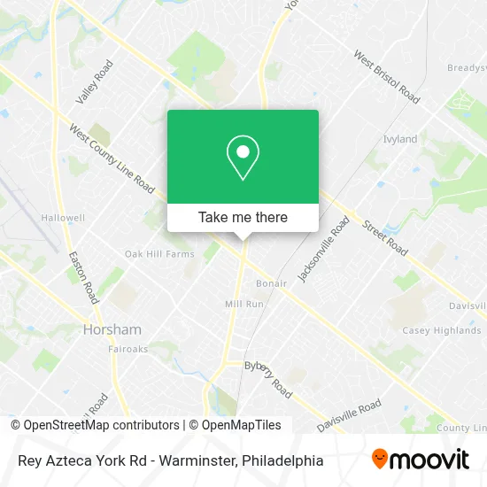 Rey Azteca York Rd - Warminster map