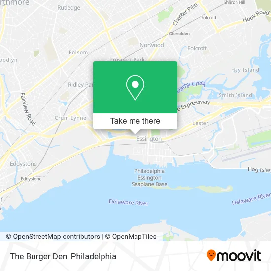 The Burger Den map