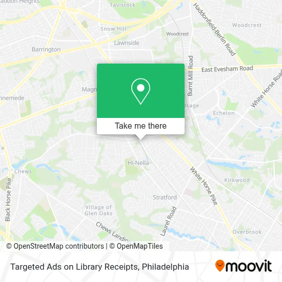 Targeted Ads on Library Receipts map