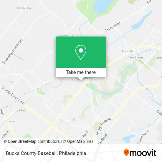 Bucks County Baseball map