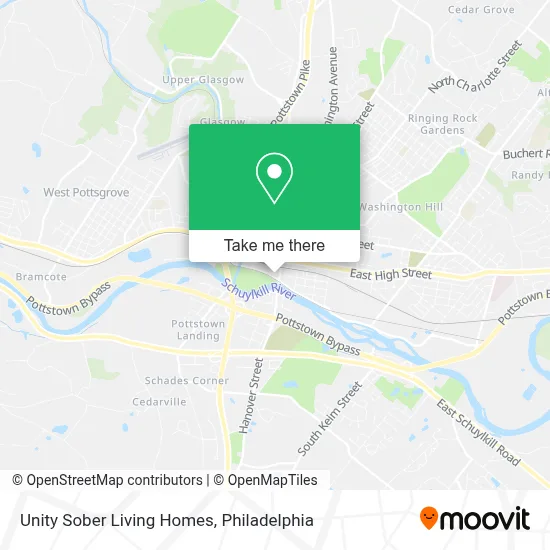 Unity Sober Living Homes map