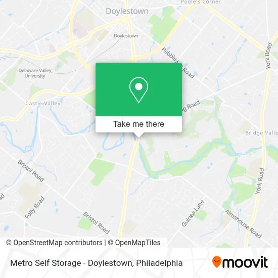 Metro Self Storage - Doylestown map