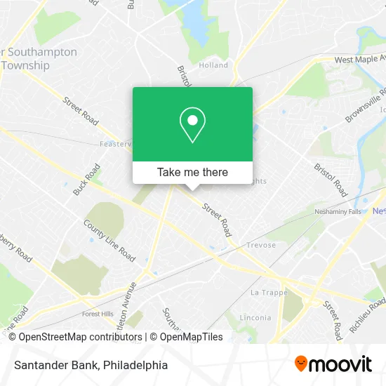 Santander Bank map