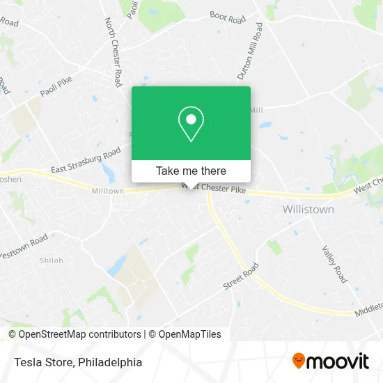 Tesla Store map