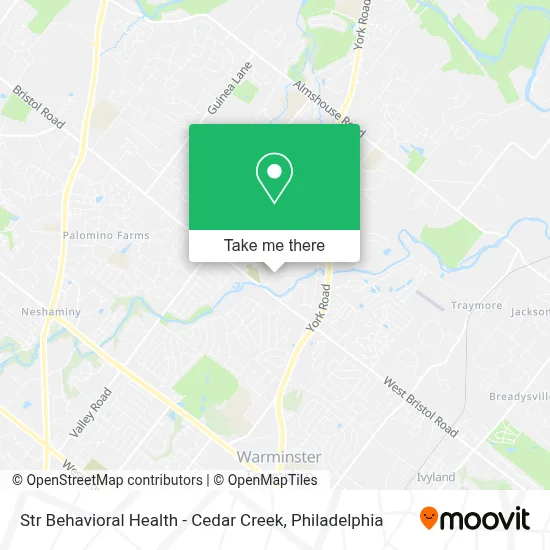 Str Behavioral Health - Cedar Creek map