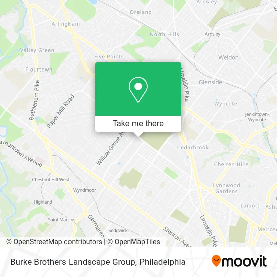 Burke Brothers Landscape Group map