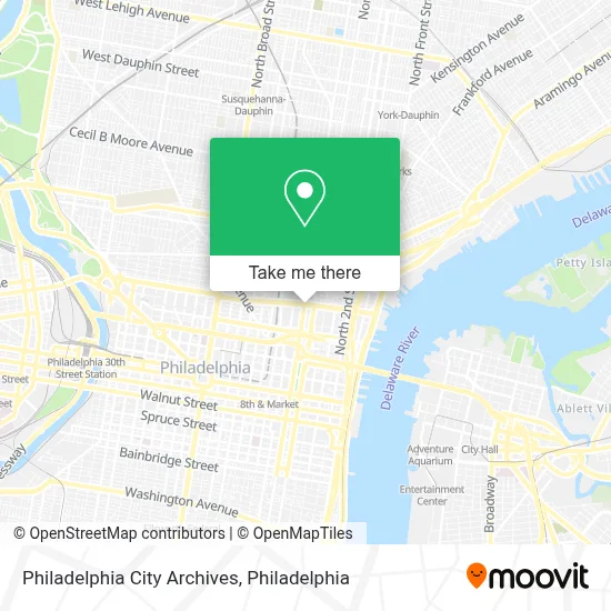 Philadelphia City Archives map