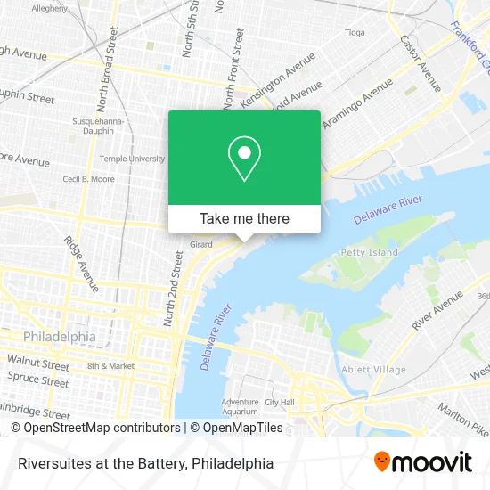 Riversuites at the Battery map